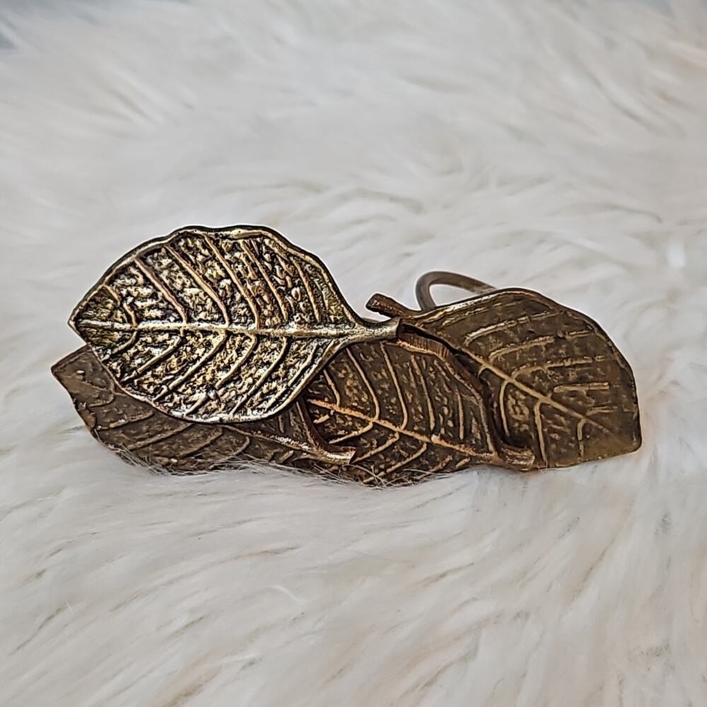 Bronze Metal Leaf Napkin Set of 4